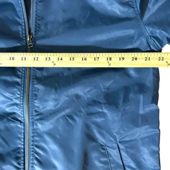 Stussy Blue Satin Full Zip Coaches Jacket Men’s M - Designer Streetwear Skater - Picture 14 of 14